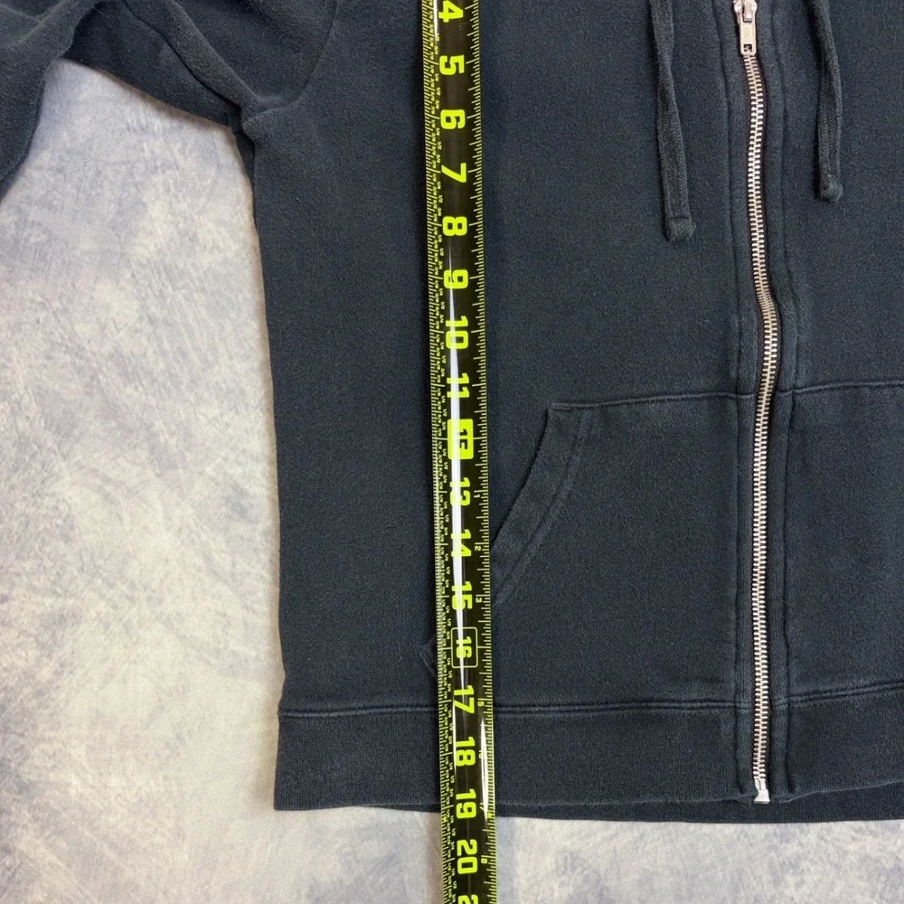 True Religion Mens Black Zip Up Hoodie Horseshoe Logo Graphic Sweatshirt Size M‎